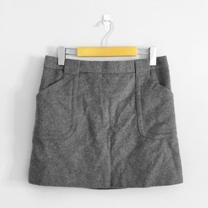 J CREW Gray Wool Cashmere Mini Skirt